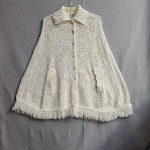 60's-70's Knit Cape Poncho Union made